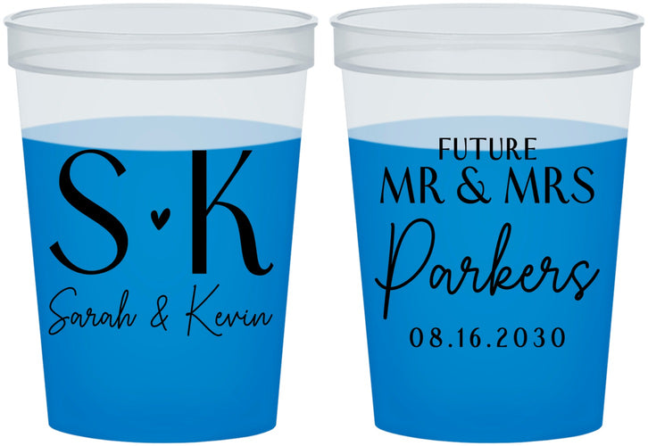 Custom Engagement 16 oz Color Changing Cups - Future Mr And Mrs | 10012
