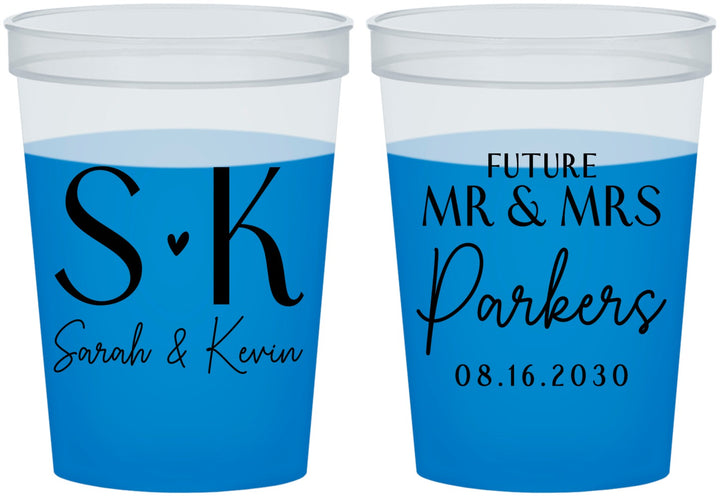 Custom Engagement 16 oz Color Changing Cups - Future Mr And Mrs | 10012