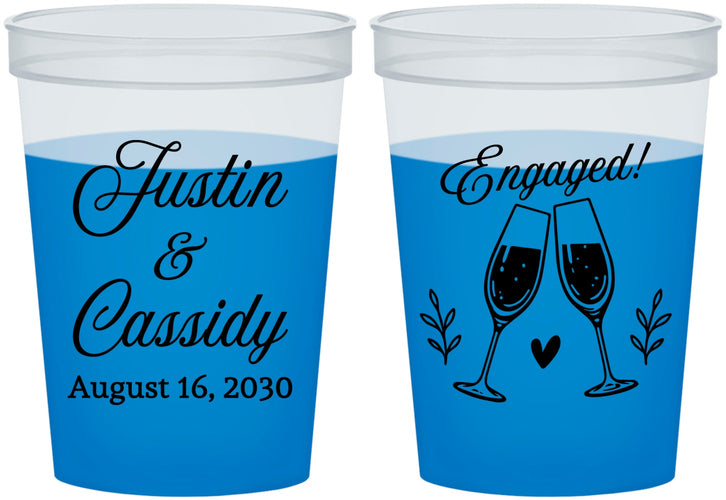 Custom Engagement 16 oz Color Changing Cups - Engaged | 10013