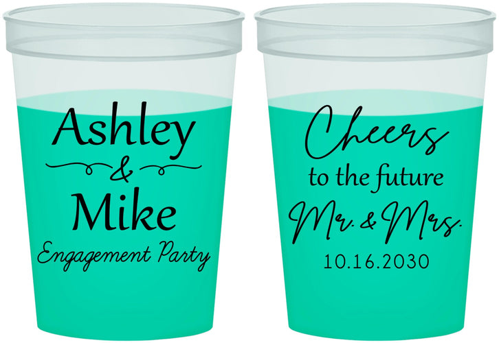 Custom Engagement 16 oz Color Changing Cups - Future Mr And Mrs | 10014