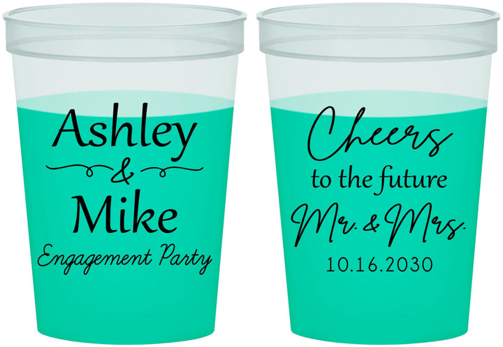 Custom Engagement 16 oz Color Changing Cups - Future Mr And Mrs | 10014