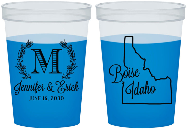 Custom Wedding 16 oz Color Changing Cups - Idaho | 111