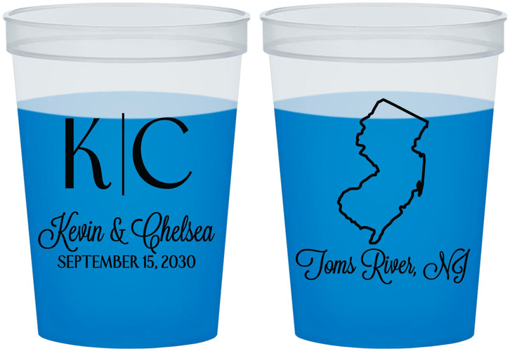 Custom Wedding 16 oz Color Changing Cups - New Jersey | 129