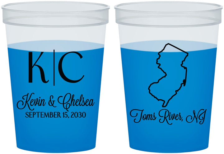 Custom Wedding 16 oz Color Changing Cups - New Jersey | 129