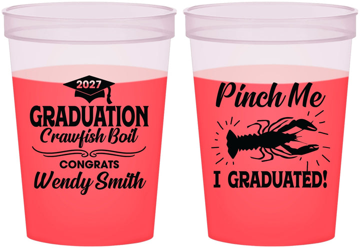 Custom Graduation 16 oz Color Changing Cups - Class Of 2027 Crawfish Boil | 130001