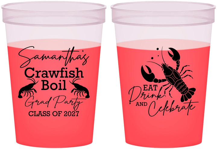 Custom Graduation 16 oz Color Changing Cups - Class Of 2027 Crawfish Boil | 130002