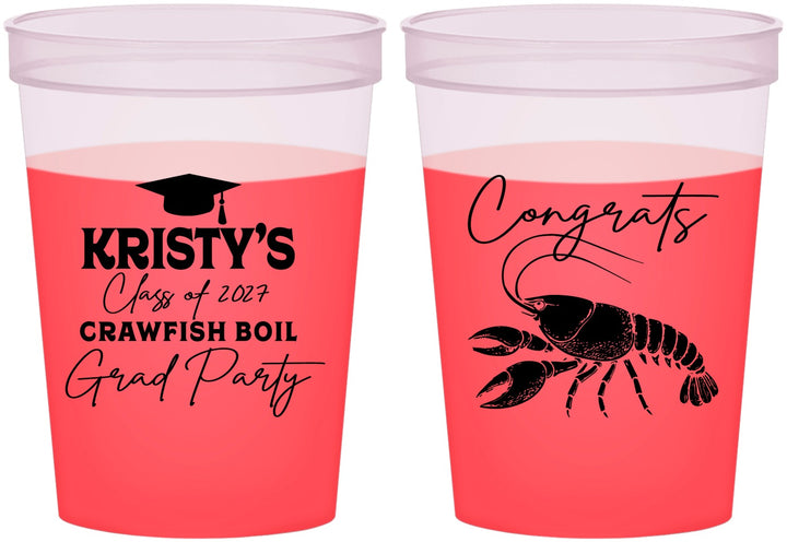Custom Graduation 16 oz Color Changing Cups - Class Of 2027 Crawfish Boil | 130003
