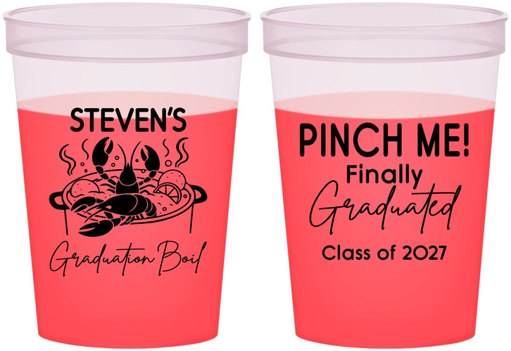Custom Graduation 16 oz Color Changing Cups - Class Of 2027 Crawfish Boil | 130004