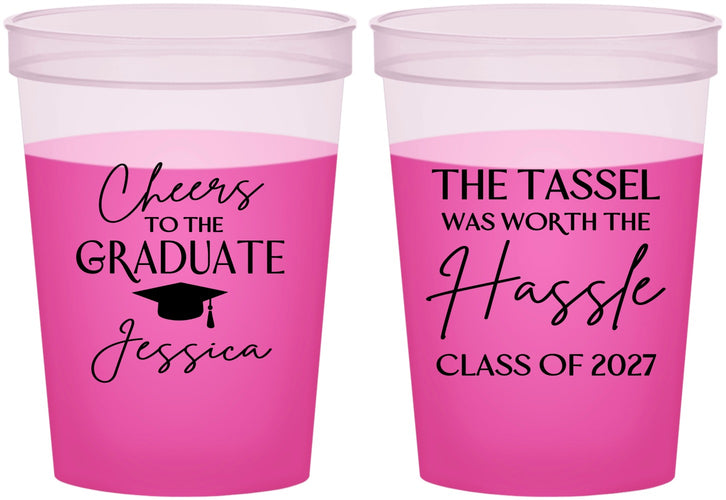 Custom Graduation 16 oz Color Changing Cups - Class Of 2027 Tassel Hassel | 130010