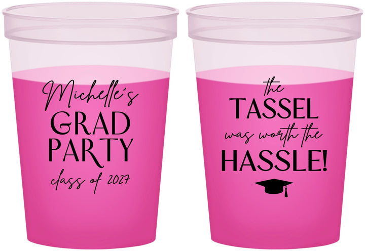 Custom Graduation 16 oz Color Changing Cups - Class Of 2027 Tassel Hassel | 130011