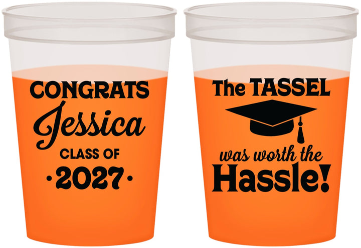 Custom Graduation 16 oz Color Changing Cups - Class Of 2027 Tassel Hassel | 130012