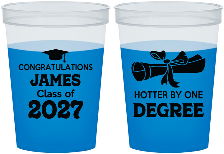 Custom Graduation 16 oz Color Changing Cups - Class Of 2027 Hotter Degree | 130022