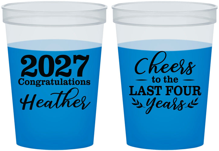 Custom Graduation 16 oz Color Changing Cups - Class Of 2027 Last Four Years | 130023