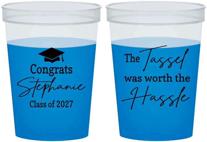 Custom Graduation 16 oz Color Changing Cups - Class Of 2027 Tassel Hassel | 130031