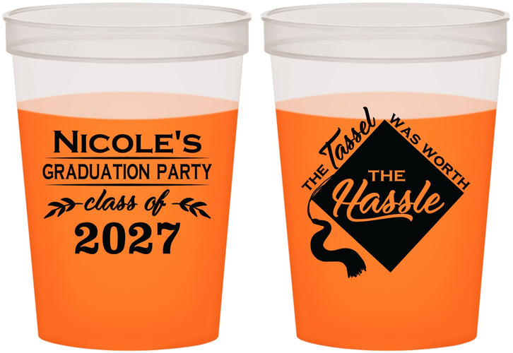 Custom Graduation 16 oz Color Changing Cups - Class Of 2027 Tassel Hassel | 130032