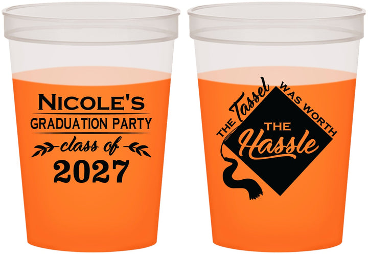 Custom Graduation 16 oz Color Changing Cups - Class Of 2027 Tassel Hassel | 130032