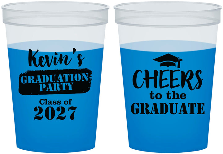 Custom Graduation 16 oz Color Changing Cups - Class Of 2027 Cheers Graduate | 130034