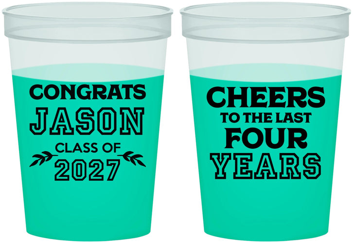 Custom Graduation 16 oz Color Changing Cups - Class Of 2027 Last Four Years | 130036
