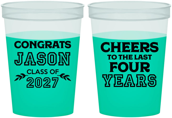 Custom Graduation 16 oz Color Changing Cups - Class Of 2027 Last Four Years | 130036