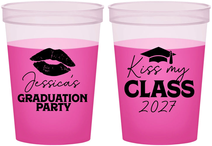 Custom Graduation 16 oz Color Changing Cups - Class Of 2027 Kiss My Class | 130041