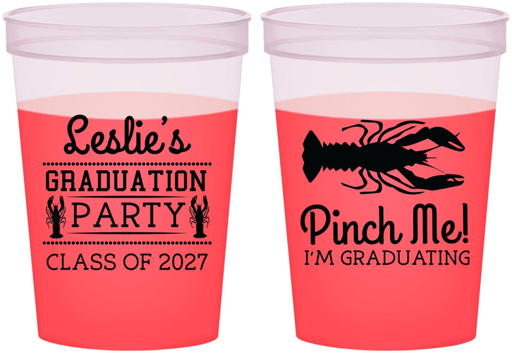 Custom Graduation 16 oz Color Changing Cups - Class Of 2027 Crawfish Boil | 130042