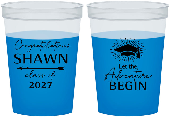 Custom Graduation 16 oz Color Changing Cups - Class Of 2027 Adventure Begin | 130048