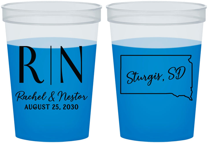 Custom Wedding 16 oz Color Changing Cups - South Dakota | 140