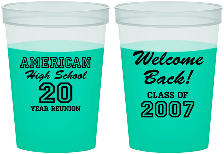 Custom Class Reunion 16 oz Color Changing Cups - Class Of 2007 20 Year | 140001