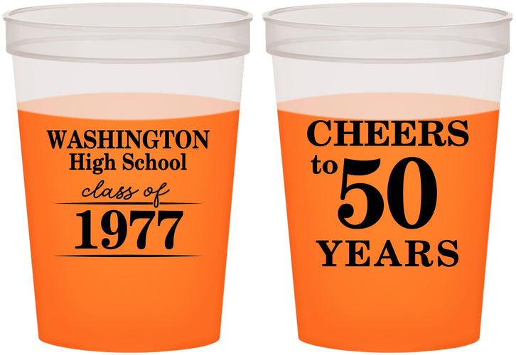 Custom Class Reunion 16 oz Color Changing Cups - Class Of 1977 50 Year | 140004