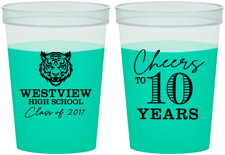Custom Class Reunion 16 oz Color Changing Cups - Class Of 2017 10 Year | 140005