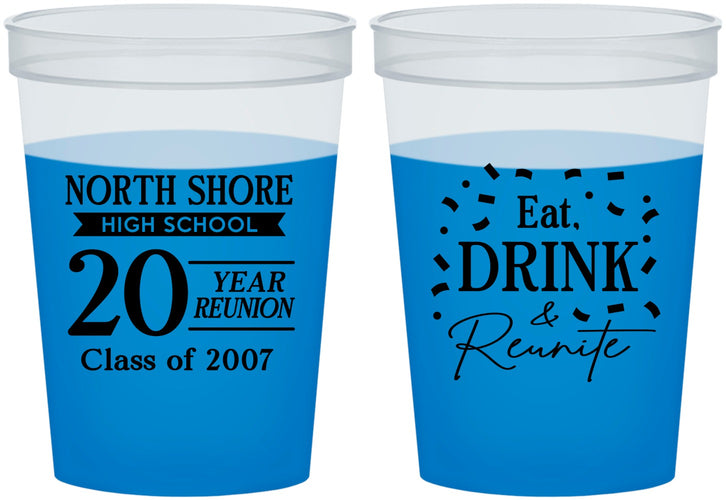 Custom Class Reunion 16 oz Color Changing Cups - Class Of 2007 20 Year | 140006