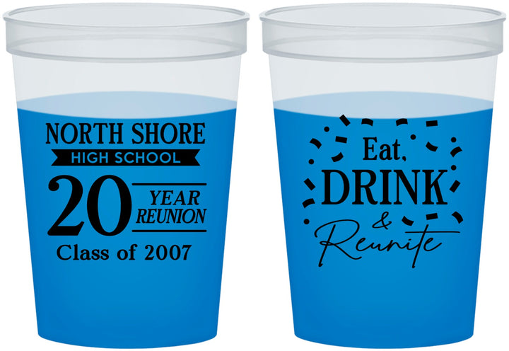 Custom Class Reunion 16 oz Color Changing Cups - Class Of 2007 20 Year | 140006