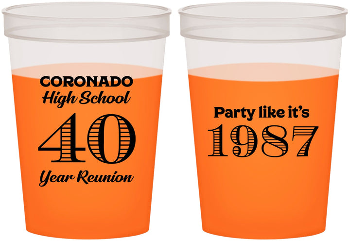 Custom Class Reunion 16 oz Color Changing Cups - Class Of 1987 40 Year | 140008