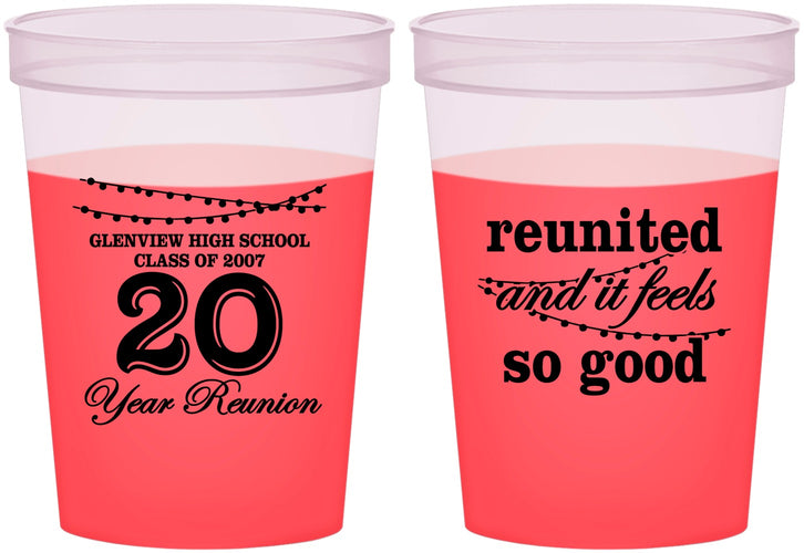 Custom Class Reunion 16 oz Color Changing Cups - Class Of 2007 20 Year | 140011