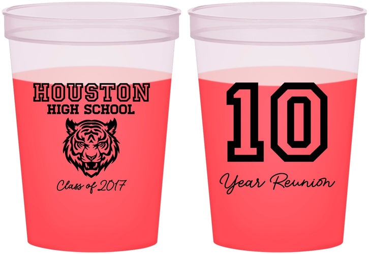 Custom Class Reunion 16 oz Color Changing Cups - Class Of 2017 10 Year | 140015