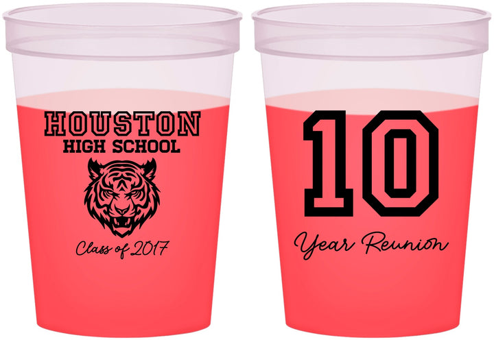 Custom Class Reunion 16 oz Color Changing Cups - Class Of 2017 10 Year | 140015