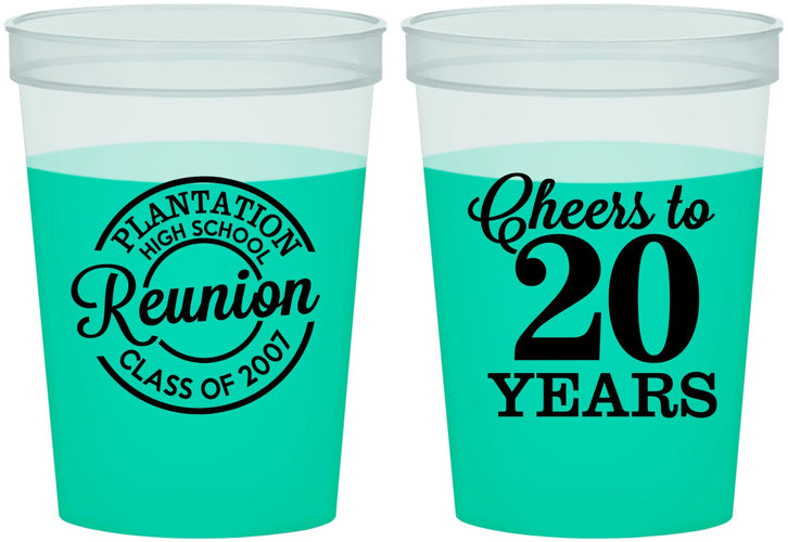 Custom Class Reunion 16 oz Color Changing Cups - Class Of 2007 20 Year | 140021