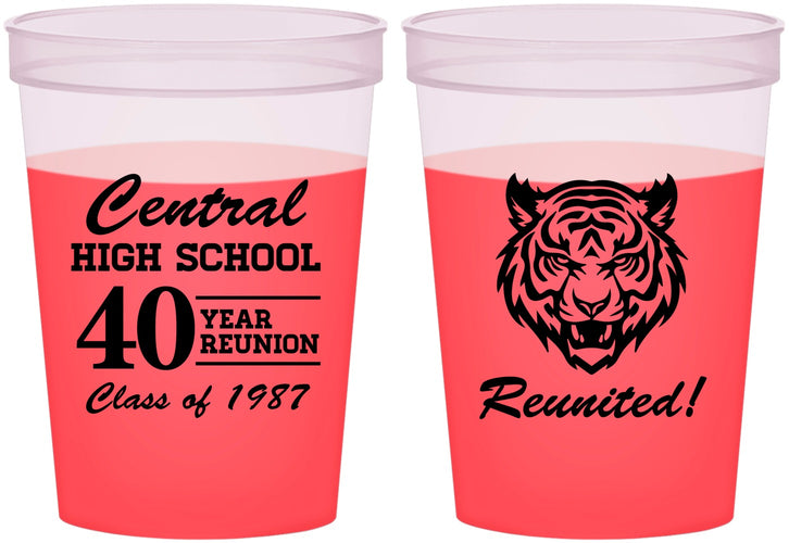 Custom Class Reunion 16 oz Color Changing Cups - Class Of 1987 40 Year | 140023