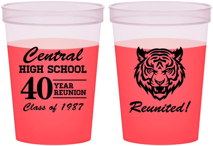 Custom Class Reunion 16 oz Color Changing Cups - Class Of 1987 40 Year | 140023