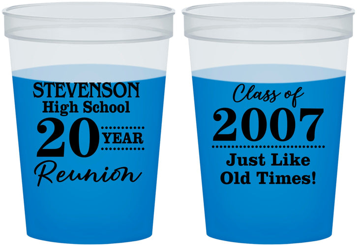 Custom Class Reunion 16 oz Color Changing Cups - Class Of 2007 20 Year | 140026