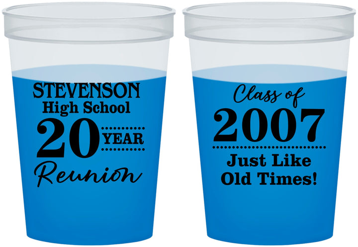 Custom Class Reunion 16 oz Color Changing Cups - Class Of 2007 20 Year | 140026