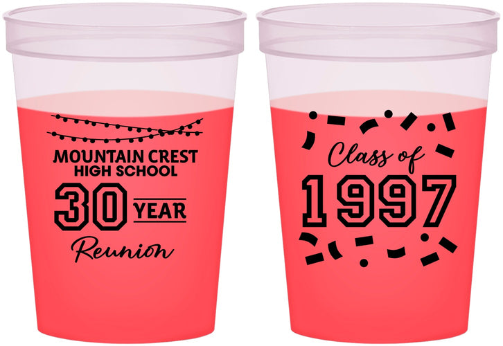 Custom Class Reunion 16 oz Color Changing Cups - Class Of 1997 30 Year | 140027