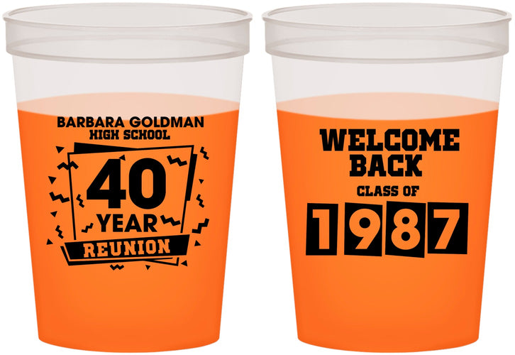 Custom Class Reunion 16 oz Color Changing Cups - Class Of 1987 40 Year | 140028