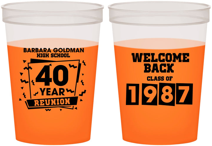 Custom Class Reunion 16 oz Color Changing Cups - Class Of 1987 40 Year | 140028