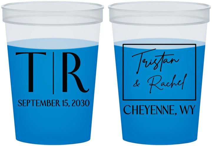 Custom Wedding 16 oz Color Changing Cups - Wyoming | 149