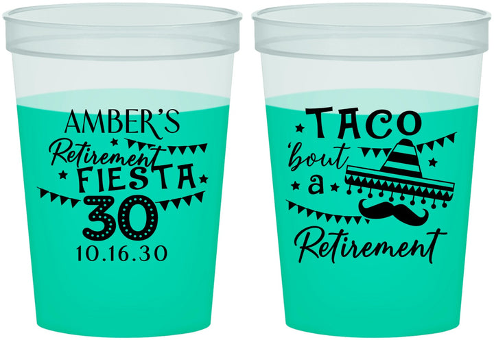 Custom Retirement 16 oz Color Changing Cups - Taco Bout A Retirement | 150003