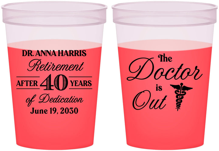 Custom Retirement 16 oz Color Changing Cups - Doctor | 150017