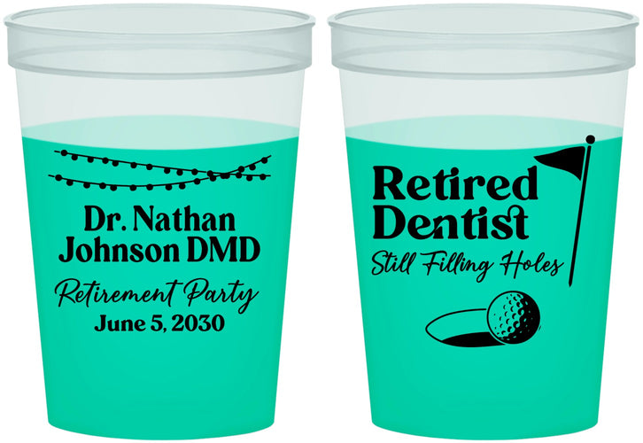Custom Retirement 16 oz Color Changing Cups - Dentist | 150019