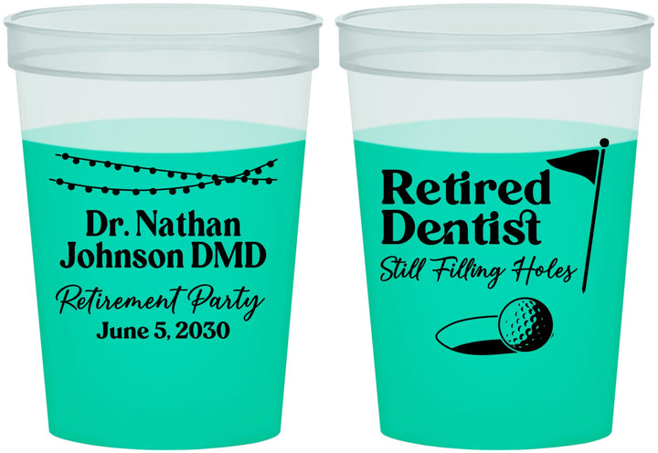 Custom Retirement 16 oz Color Changing Cups - Dentist | 150019