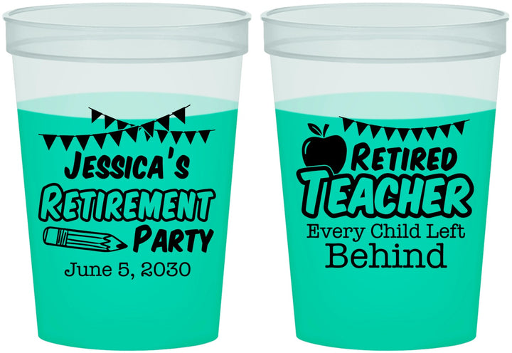 Custom Retirement 16 oz Color Changing Cups - Teacher | 150021